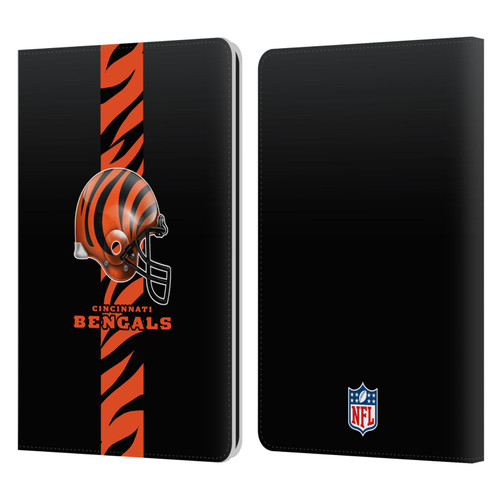 NFL Cincinnati Bengals Logo Helmet Leather Book Wallet Case Cover For Amazon Kindle Paperwhite 1 / 2 / 3