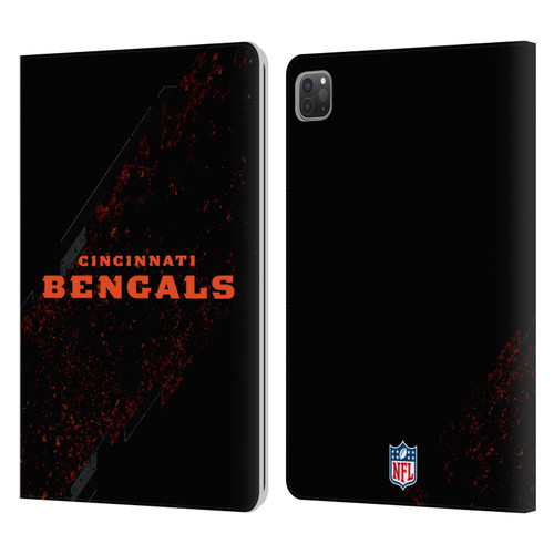 NFL Cincinnati Bengals Logo Blur Leather Book Wallet Case Cover For Apple iPad Pro 11 2020 / 2021 / 2022