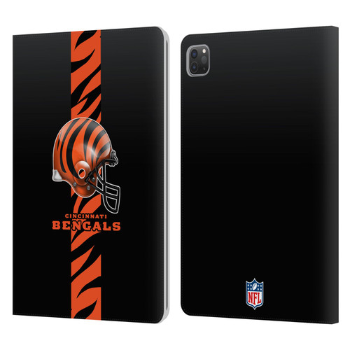 NFL Cincinnati Bengals Logo Helmet Leather Book Wallet Case Cover For Apple iPad Pro 11 2020 / 2021 / 2022