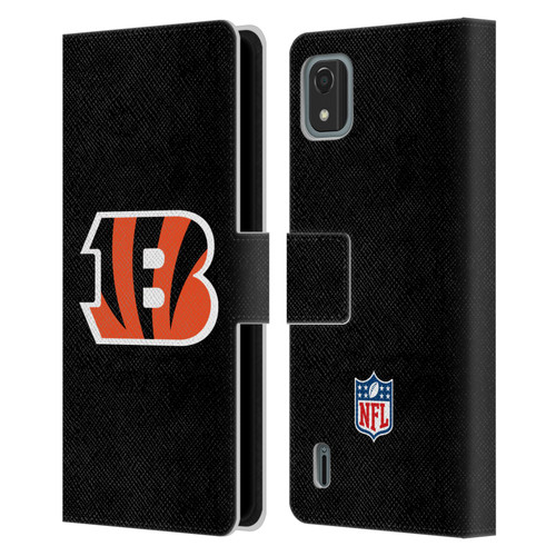 NFL Cincinnati Bengals Logo Plain Leather Book Wallet Case Cover For Nokia C2 2nd Edition