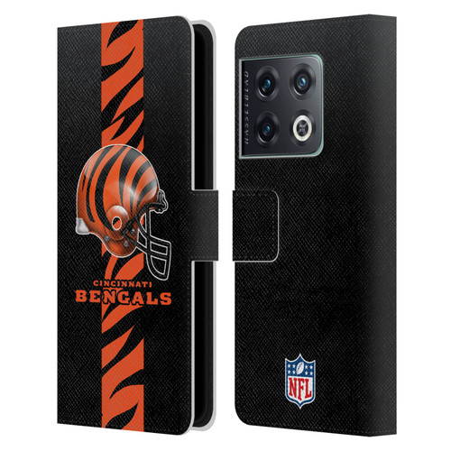 NFL Cincinnati Bengals Logo Helmet Leather Book Wallet Case Cover For OnePlus 10 Pro