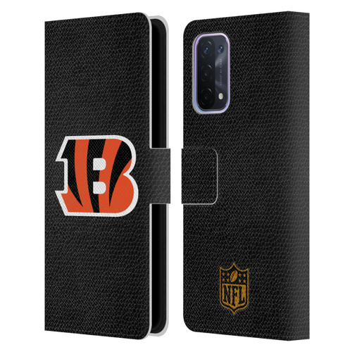 NFL Cincinnati Bengals Logo Football Leather Book Wallet Case Cover For OPPO A54 5G