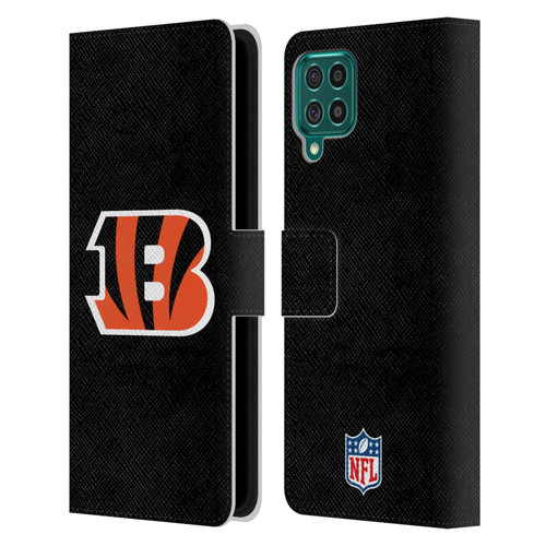 NFL Cincinnati Bengals Logo Plain Leather Book Wallet Case Cover For Samsung Galaxy F62 (2021)