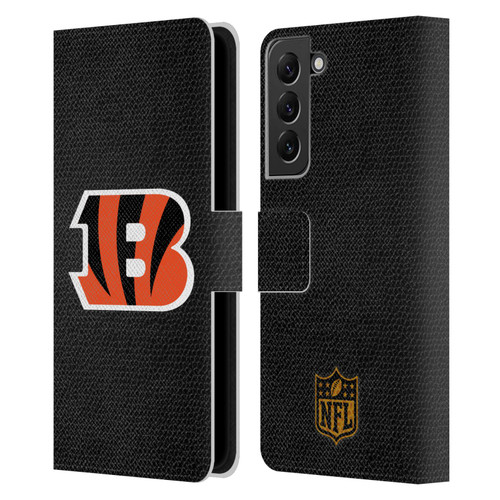 NFL Cincinnati Bengals Logo Football Leather Book Wallet Case Cover For Samsung Galaxy S22+ 5G