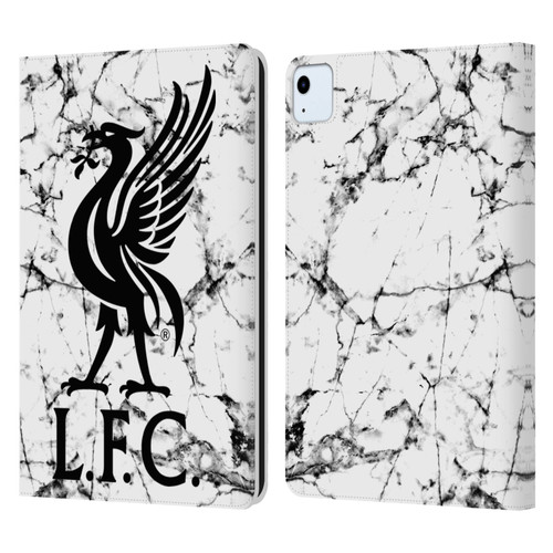 Liverpool Football Club Marble Black Liver Bird Leather Book Wallet Case Cover For Apple iPad Air 11 2020/2022/2024