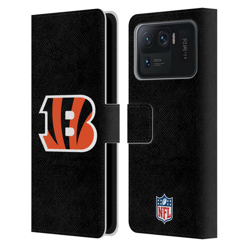 NFL Cincinnati Bengals Logo Plain Leather Book Wallet Case Cover For Xiaomi Mi 11 Ultra