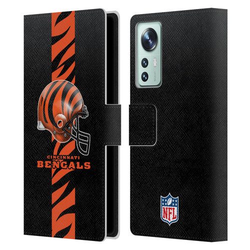 NFL Cincinnati Bengals Logo Helmet Leather Book Wallet Case Cover For Xiaomi 12