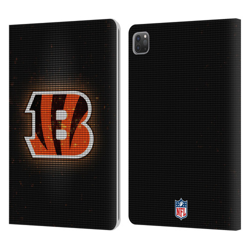 NFL Cincinnati Bengals Artwork LED Leather Book Wallet Case Cover For Apple iPad Pro 11 2020 / 2021 / 2022