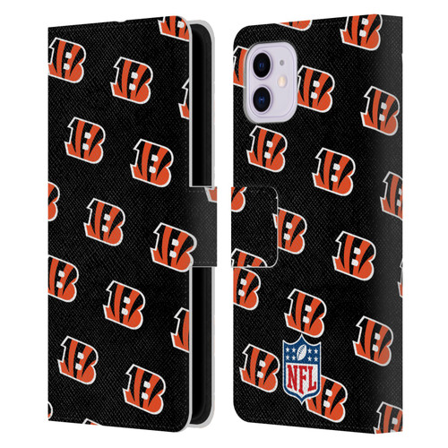 NFL Cincinnati Bengals Artwork Patterns Leather Book Wallet Case Cover For Apple iPhone 11
