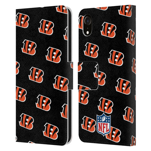 NFL Cincinnati Bengals Artwork Patterns Leather Book Wallet Case Cover For Apple iPhone XR