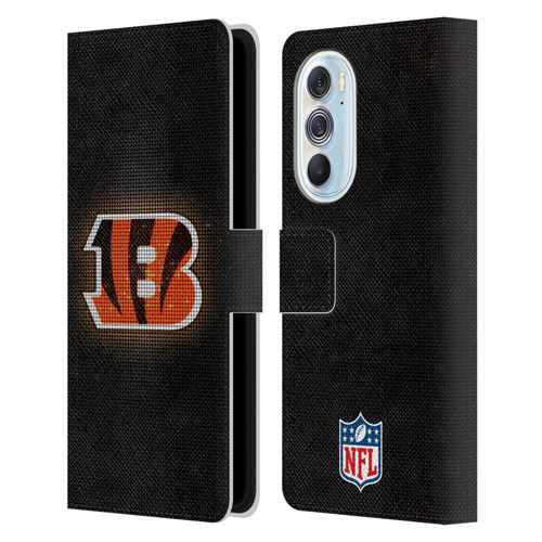 NFL Cincinnati Bengals Artwork LED Leather Book Wallet Case Cover For Motorola Edge X30