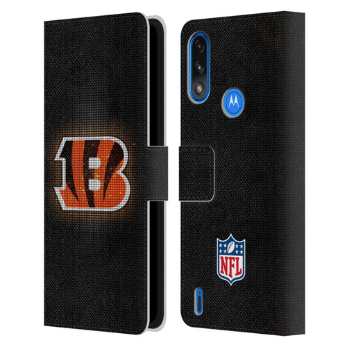 NFL Cincinnati Bengals Artwork LED Leather Book Wallet Case Cover For Motorola Moto E7 Power / Moto E7i Power