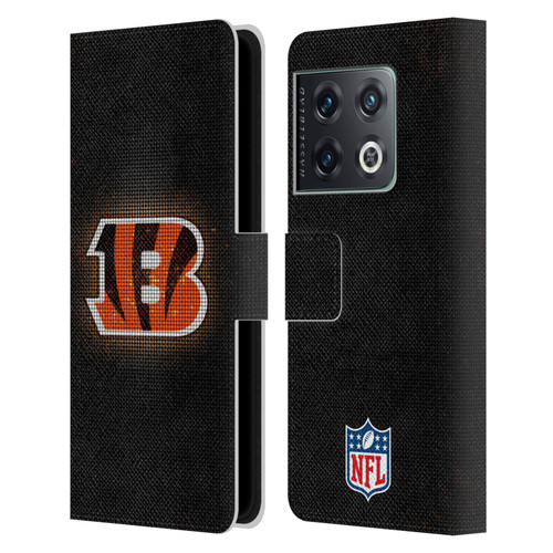 NFL Cincinnati Bengals Artwork LED Leather Book Wallet Case Cover For OnePlus 10 Pro