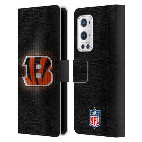NFL Cincinnati Bengals Artwork LED Leather Book Wallet Case Cover For OnePlus 9 Pro