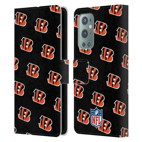 NFL Cincinnati Bengals Artwork Patterns Leather Book Wallet Case Cover For OnePlus 9