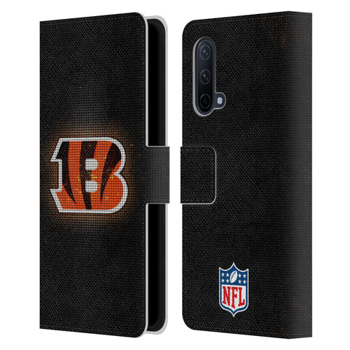 NFL Cincinnati Bengals Artwork LED Leather Book Wallet Case Cover For OnePlus Nord CE 5G