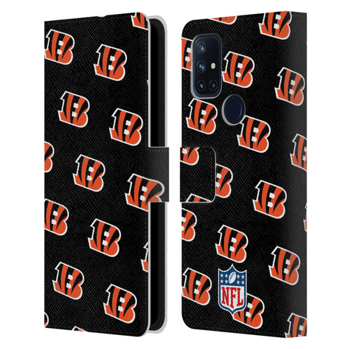 NFL Cincinnati Bengals Artwork Patterns Leather Book Wallet Case Cover For OnePlus Nord N10 5G