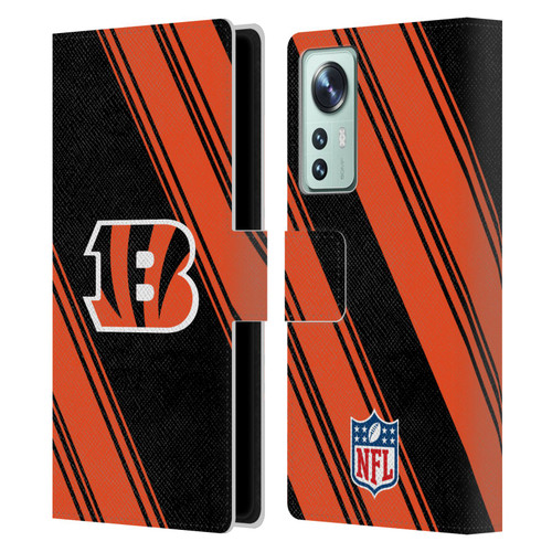NFL Cincinnati Bengals Artwork Stripes Leather Book Wallet Case Cover For Xiaomi 12