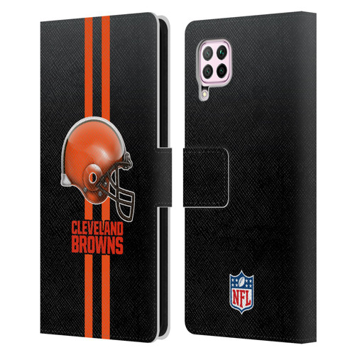 NFL Cleveland Browns Logo Helmet Leather Book Wallet Case Cover For Huawei Nova 6 SE / P40 Lite