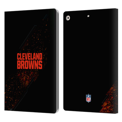 NFL Cleveland Browns Logo Blur Leather Book Wallet Case Cover For Apple iPad 10.2 2019/2020/2021