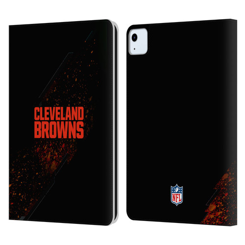 NFL Cleveland Browns Logo Blur Leather Book Wallet Case Cover For Apple iPad Air 2020 / 2022