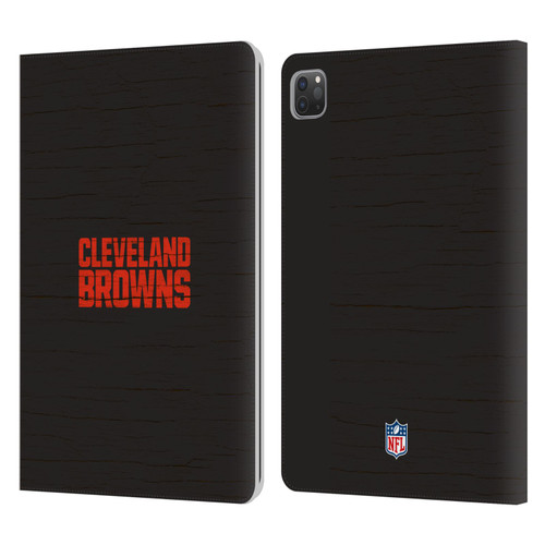 NFL Cleveland Browns Logo Distressed Look Leather Book Wallet Case Cover For Apple iPad Pro 11 2020 / 2021 / 2022