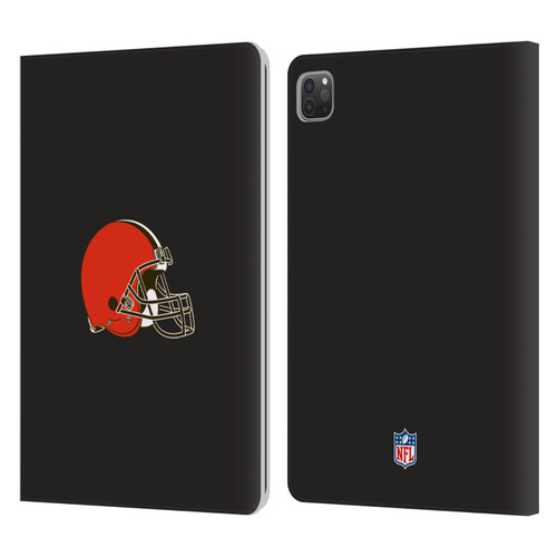 NFL Cleveland Browns Logo Plain Leather Book Wallet Case Cover For Apple iPad Pro 11 2020 / 2021 / 2022