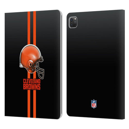 NFL Cleveland Browns Logo Helmet Leather Book Wallet Case Cover For Apple iPad Pro 11 2020 / 2021 / 2022
