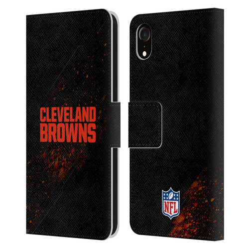 NFL Cleveland Browns Logo Blur Leather Book Wallet Case Cover For Apple iPhone XR
