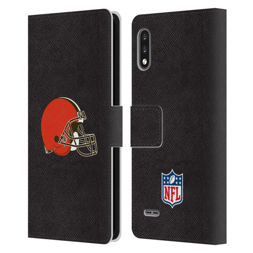 NFL Cleveland Browns Logo Plain Leather Book Wallet Case Cover For LG K22