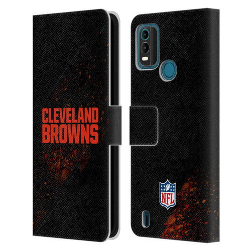 NFL Cleveland Browns Logo Blur Leather Book Wallet Case Cover For Nokia G11 Plus