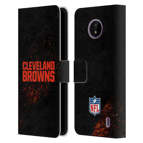 NFL Cleveland Browns Logo Blur Leather Book Wallet Case Cover For Nokia C10 / C20