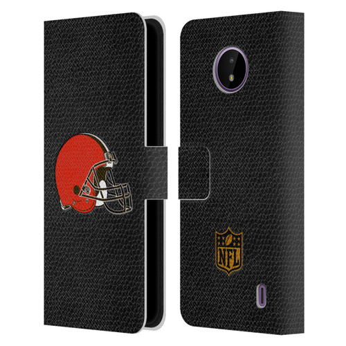 NFL Cleveland Browns Logo Football Leather Book Wallet Case Cover For Nokia C10 / C20
