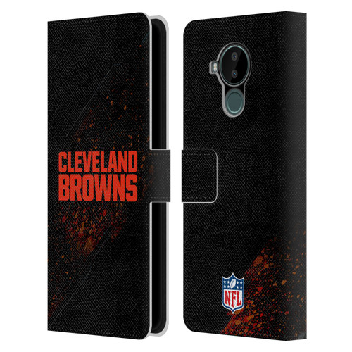 NFL Cleveland Browns Logo Blur Leather Book Wallet Case Cover For Nokia C30