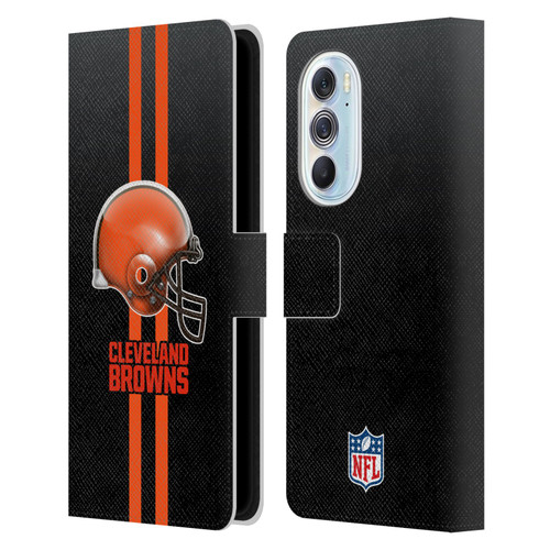 NFL Cleveland Browns Logo Helmet Leather Book Wallet Case Cover For Motorola Edge X30