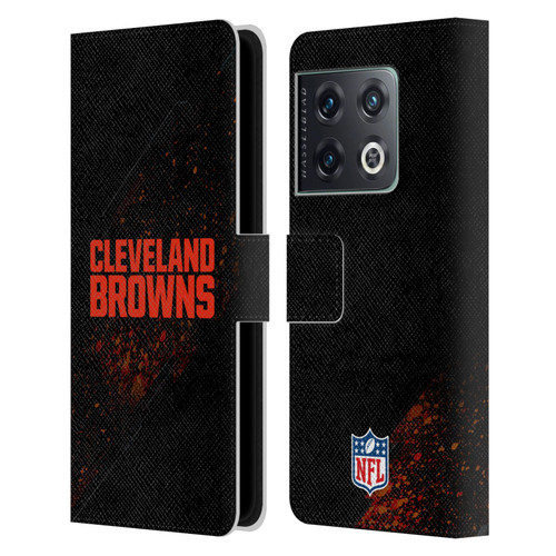 NFL Cleveland Browns Logo Blur Leather Book Wallet Case Cover For OnePlus 10 Pro