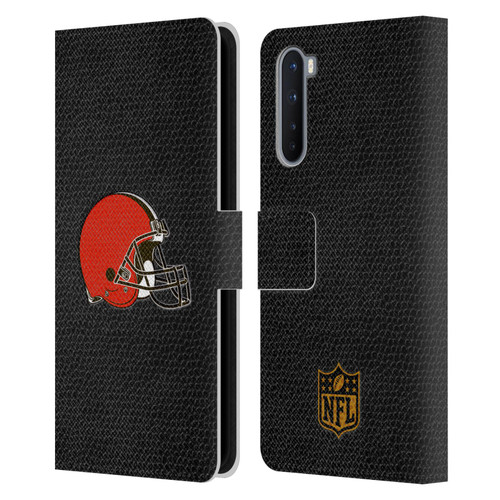 NFL Cleveland Browns Logo Football Leather Book Wallet Case Cover For OnePlus Nord 5G