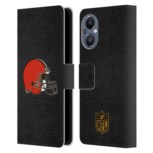 NFL Cleveland Browns Logo Football Leather Book Wallet Case Cover For OnePlus Nord N20 5G