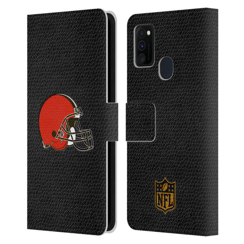 NFL Cleveland Browns Logo Football Leather Book Wallet Case Cover For Samsung Galaxy M30s (2019)/M21 (2020)