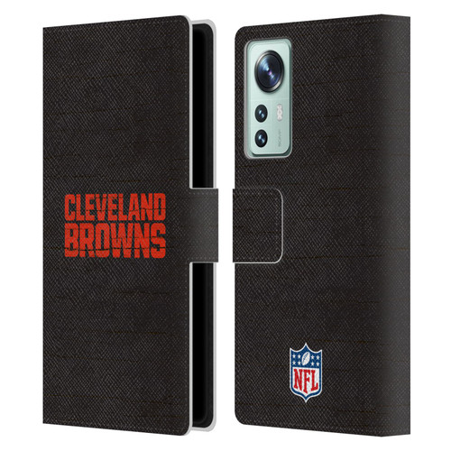 NFL Cleveland Browns Logo Distressed Look Leather Book Wallet Case Cover For Xiaomi 12