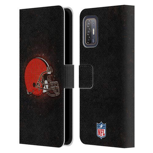 NFL Cleveland Browns Artwork LED Leather Book Wallet Case Cover For HTC Desire 21 Pro 5G