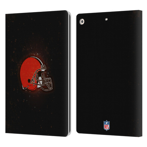 NFL Cleveland Browns Artwork LED Leather Book Wallet Case Cover For Apple iPad 10.2 2019/2020/2021