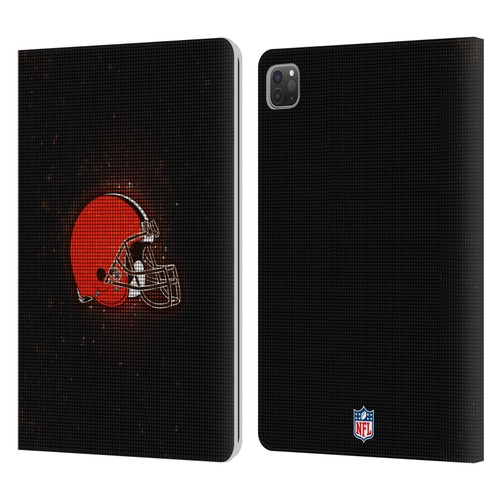 NFL Cleveland Browns Artwork LED Leather Book Wallet Case Cover For Apple iPad Pro 11 2020 / 2021 / 2022