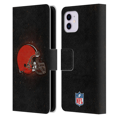 NFL Cleveland Browns Artwork LED Leather Book Wallet Case Cover For Apple iPhone 11