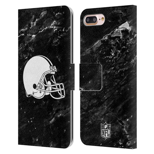 NFL Cleveland Browns Artwork Marble Leather Book Wallet Case Cover For Apple iPhone 7 Plus / iPhone 8 Plus