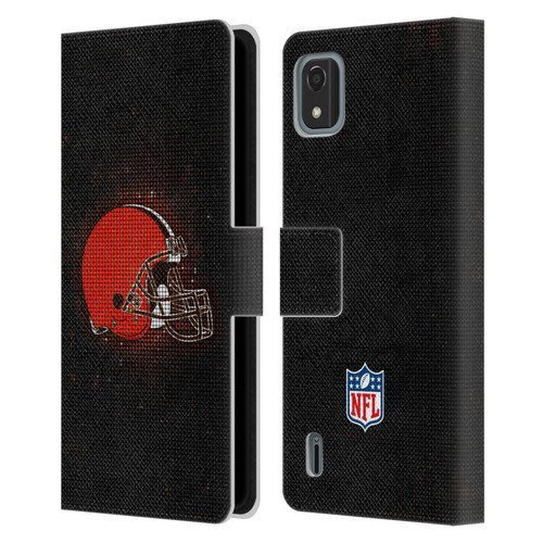 NFL Cleveland Browns Artwork LED Leather Book Wallet Case Cover For Nokia C2 2nd Edition
