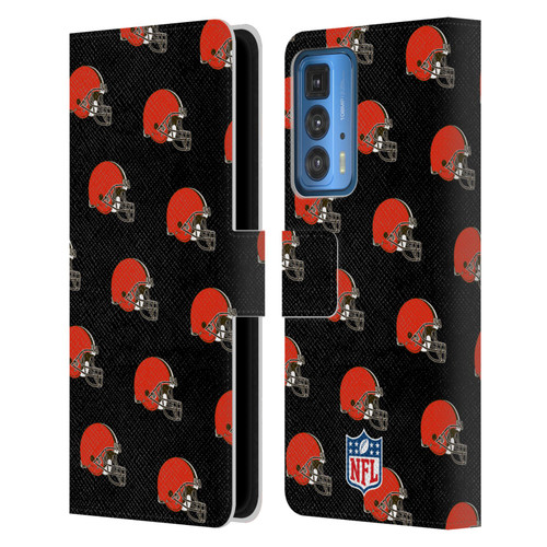 NFL Cleveland Browns Artwork Patterns Leather Book Wallet Case Cover For Motorola Edge 20 Pro