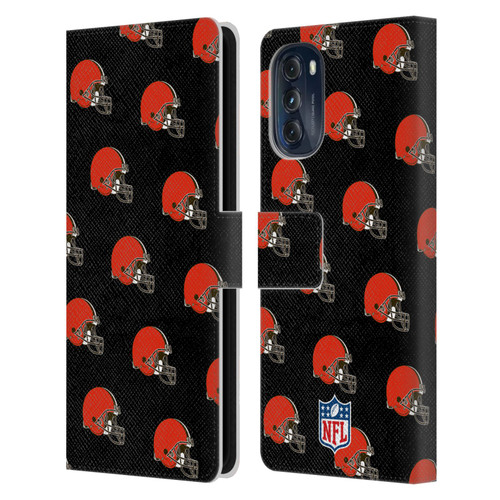 NFL Cleveland Browns Artwork Patterns Leather Book Wallet Case Cover For Motorola Moto G (2022)