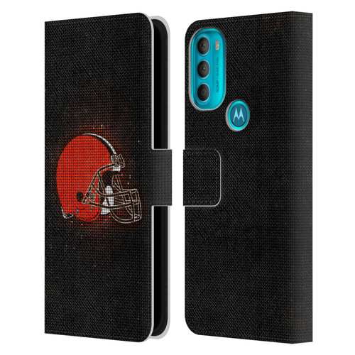 NFL Cleveland Browns Artwork LED Leather Book Wallet Case Cover For Motorola Moto G71 5G