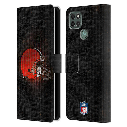 NFL Cleveland Browns Artwork LED Leather Book Wallet Case Cover For Motorola Moto G9 Power